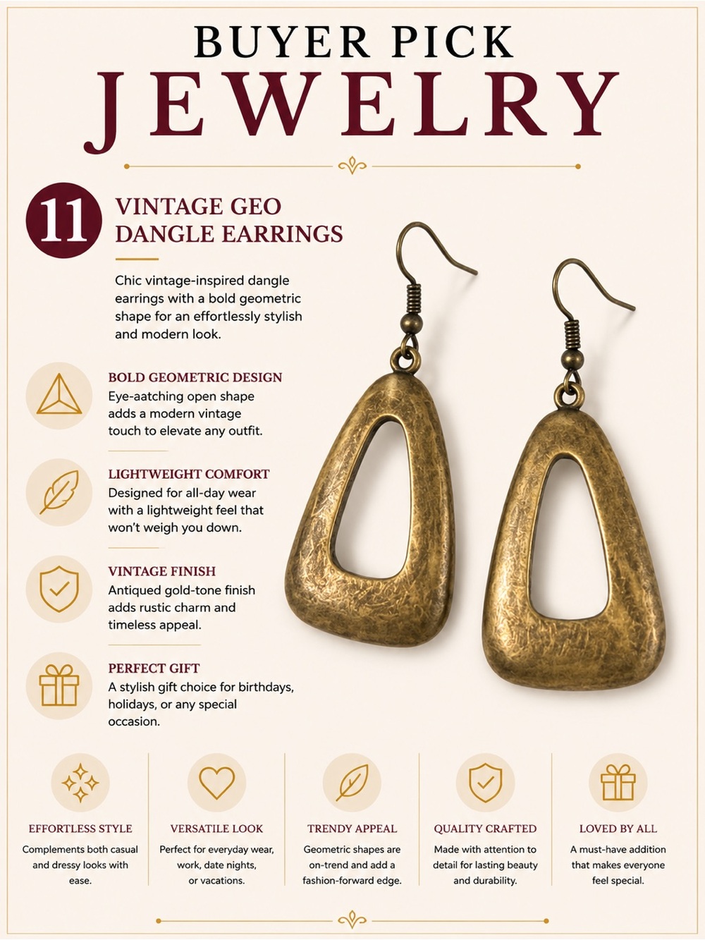 BUY NOW: Buyer Pick- Wo Hoo Earrings - Picture 12 of 13